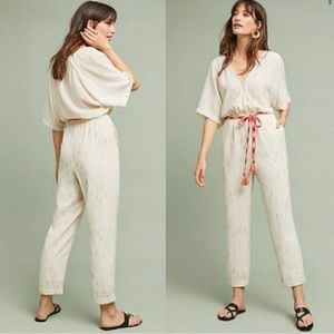 Feather Bone Soleil Belted Jumpsuit Size XS